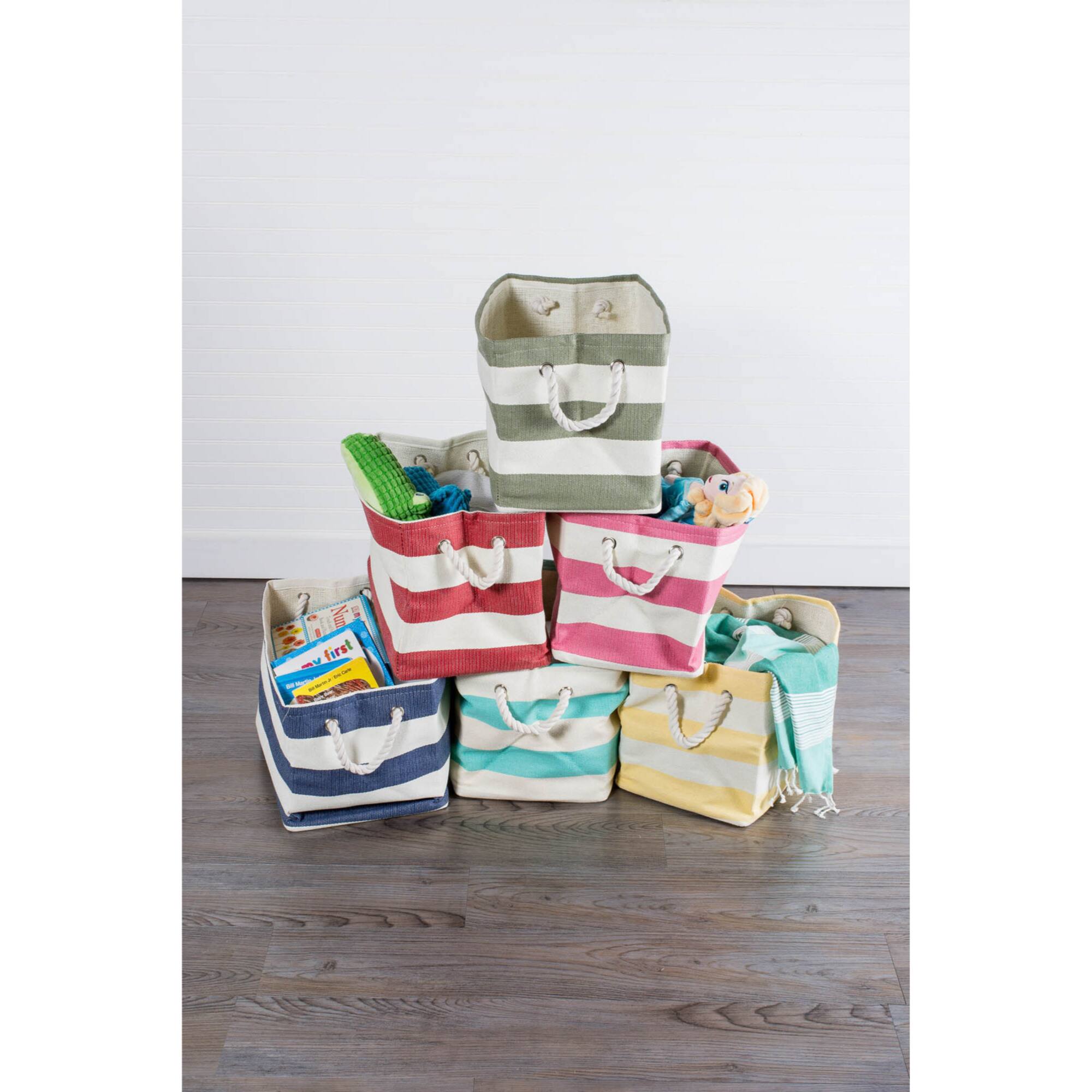 DII® Large Rectangle Taupe Damask Paper Bin